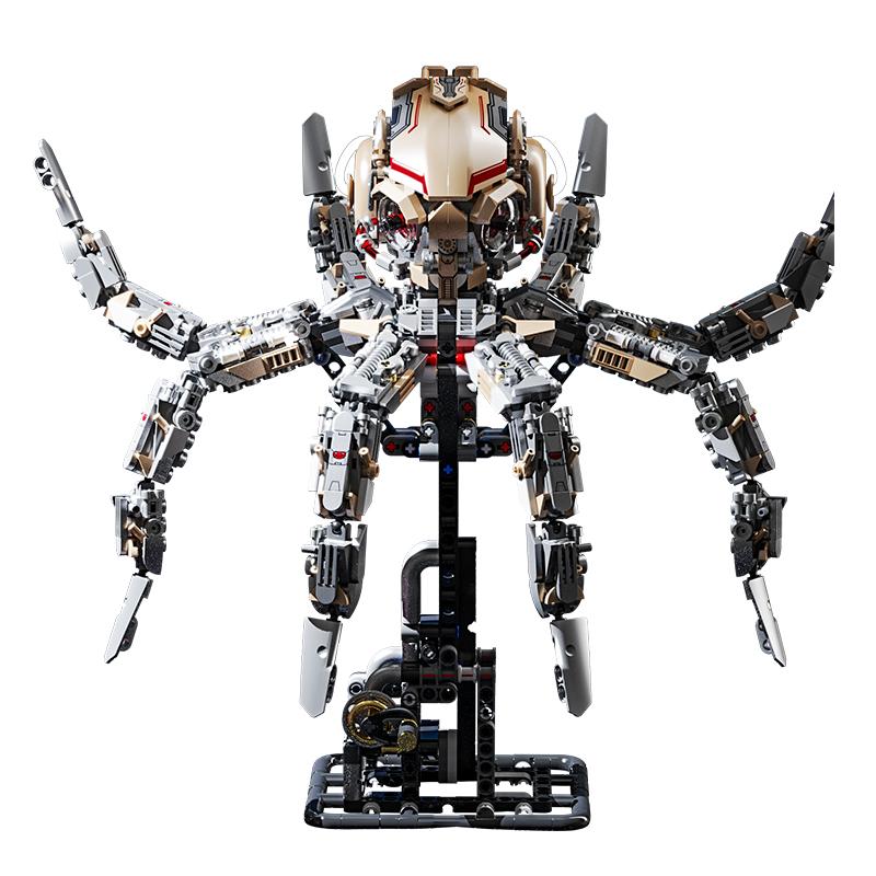 MJI 13085 Mechanical Octopus Particles Accessories Kids Creative Educational Puzzle Plastic Building Block Toy Set