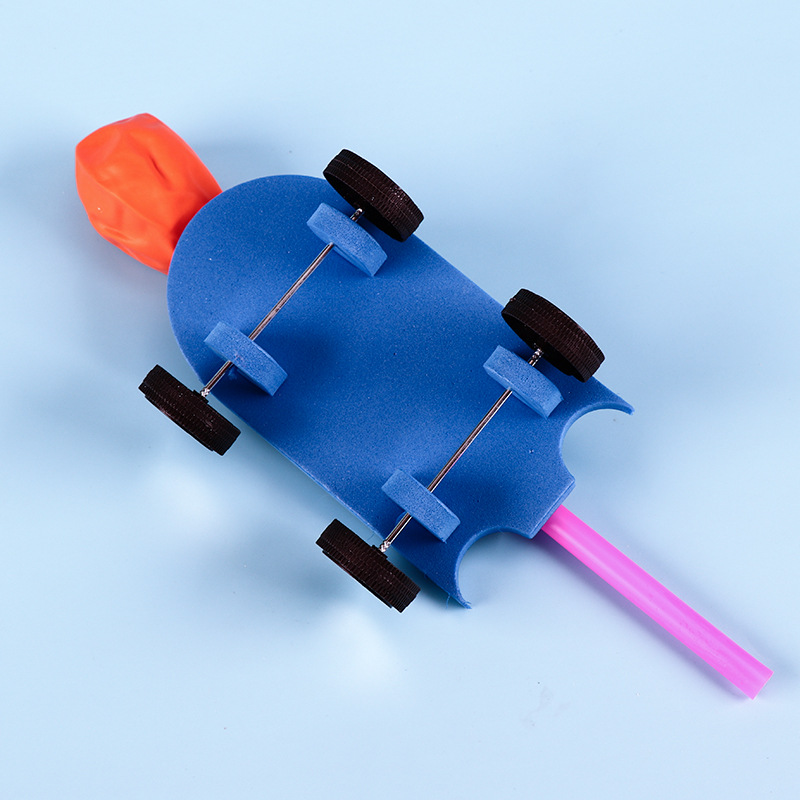Science Physical Experiments Diy Balloon Recoil Car Diy Materials School Educational Kit for Kids