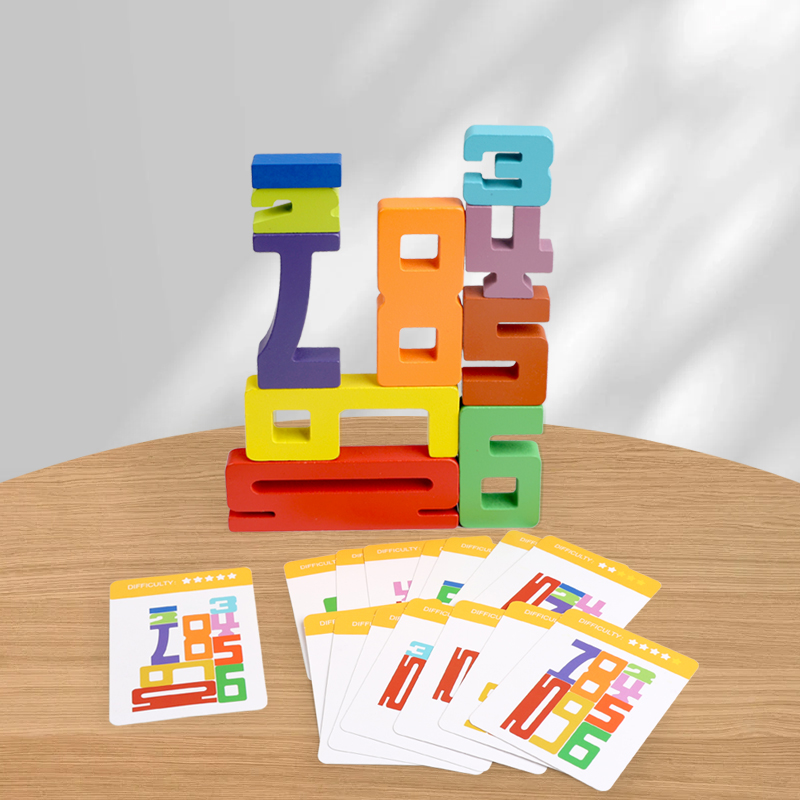 Children's Digital Building Blocks Stacking Toy Early Education Puzzle Assembling Toy Baby Wooden Enlightenment Toy CPC CE