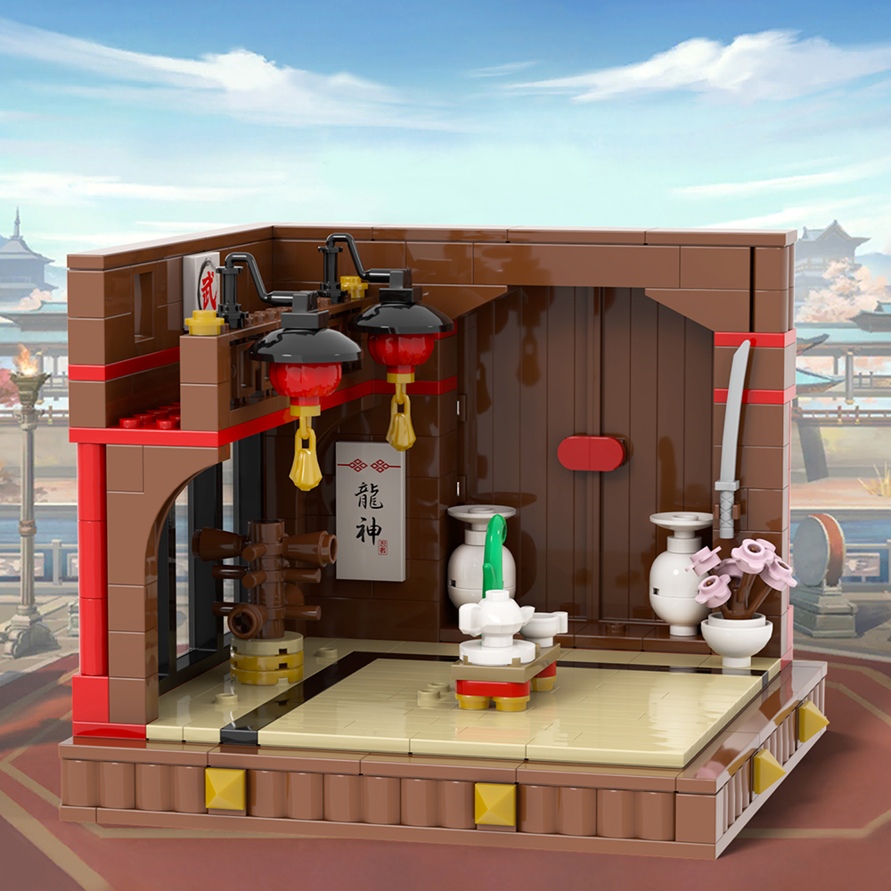 NEW Martial Arts Hall Educational Toy Creative Building Blocks Sets Toys MOC Kit City Scenes Gifts Toys for Kids MOC4108
