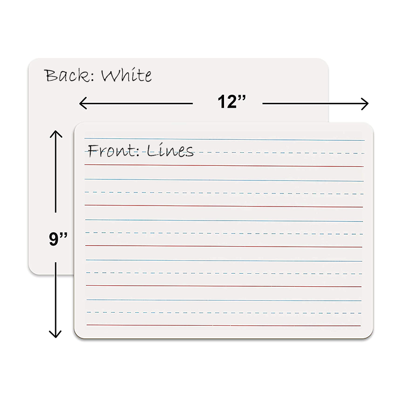 OEM Factory Wholesale Classroom Students Lapboards 9x12 Double Sided Dry Erase Bulletin Learning Boards Red Blue Message Board