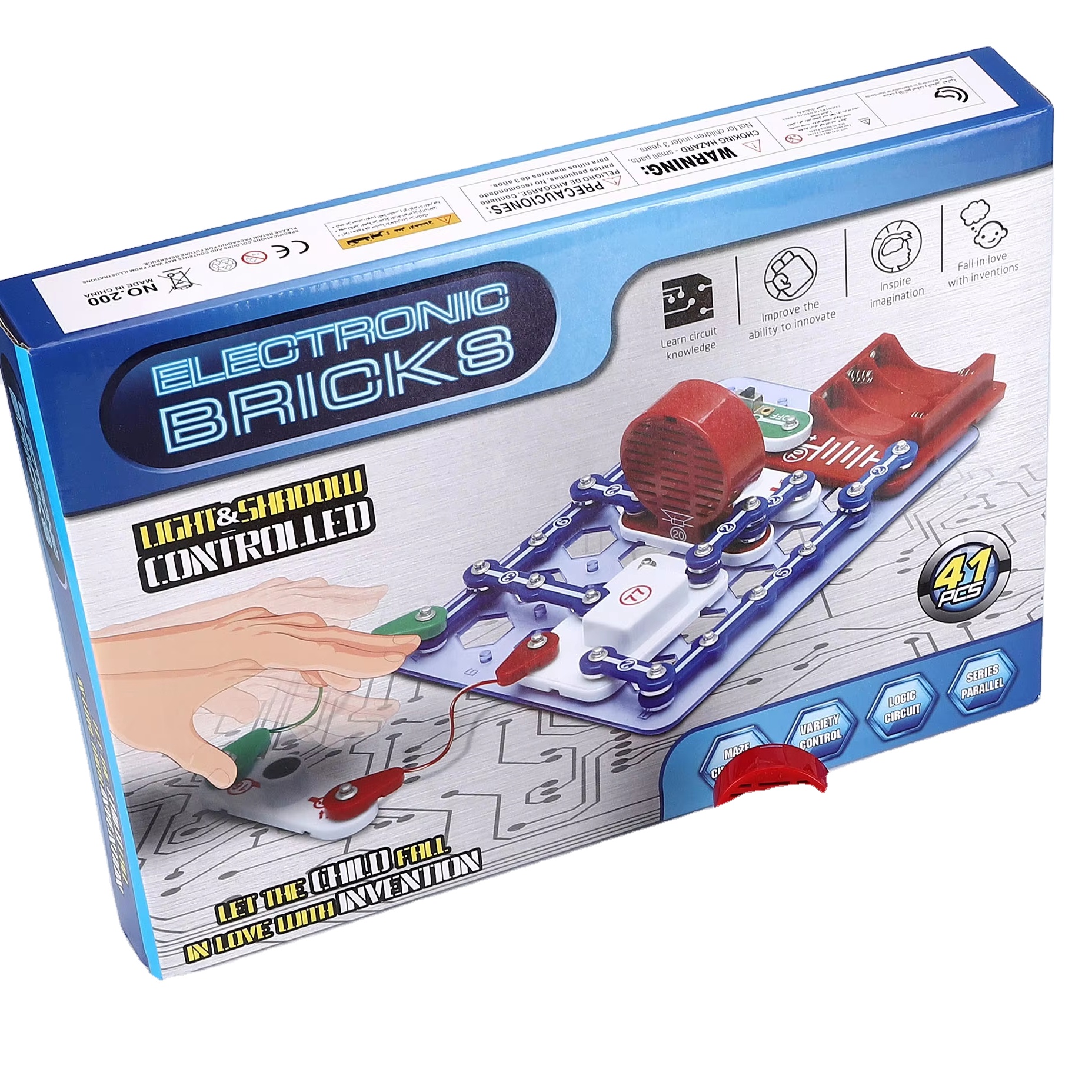 STEM Toy Educational Electronics Discovery Kit Circuit Electronic Blocks Snap Electric Circuits Experiments Kit 41 Pcs Suit