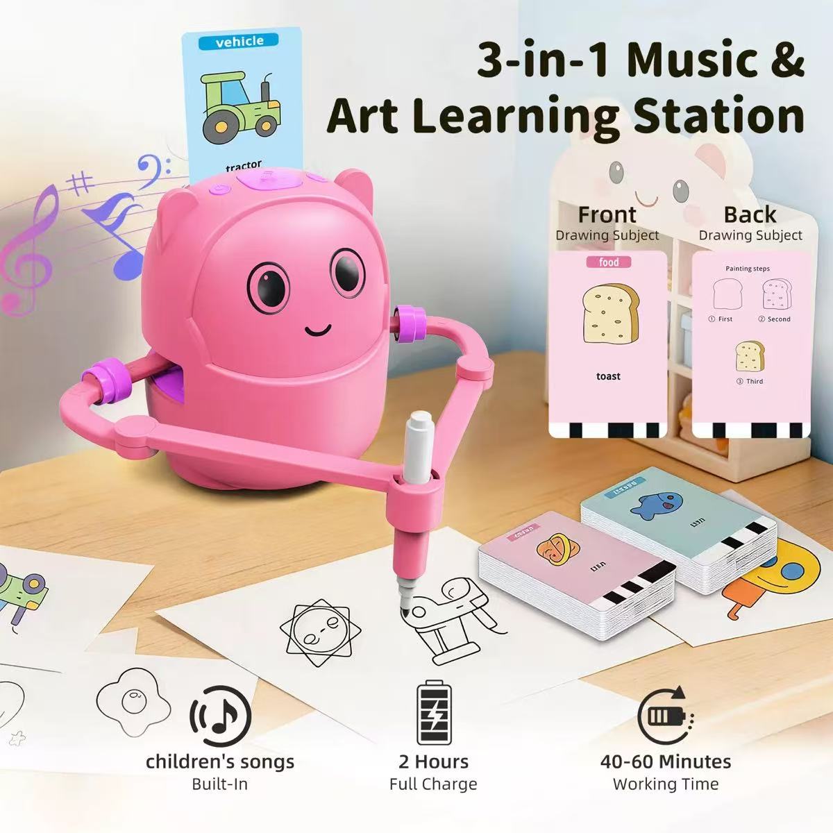 Educational Robot Toy for Kids Play &amp; Learn with Card Recognition Smart Drawing Robot &amp; App Control