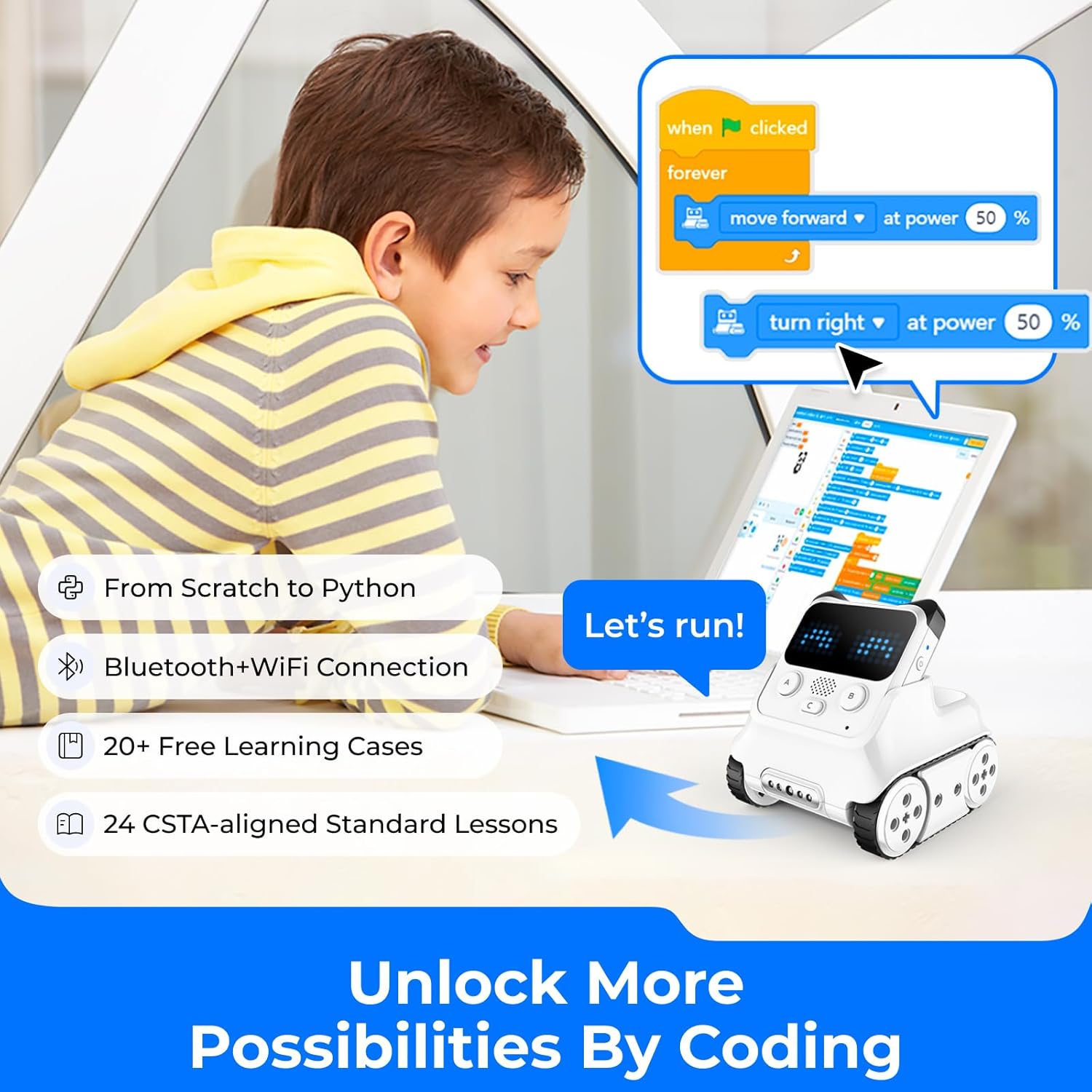 Makeblock Codey Rocky Interactive Emo Robot Coding for Kids STEM Toys Support Scratch Python Programming Smart Robotics for Kids