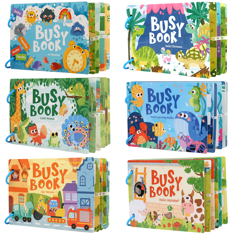 Montessori Inspired Educational Toys Preschool Kindergarten Learning Busy Book With Sticker Activities For Kids Picture Books