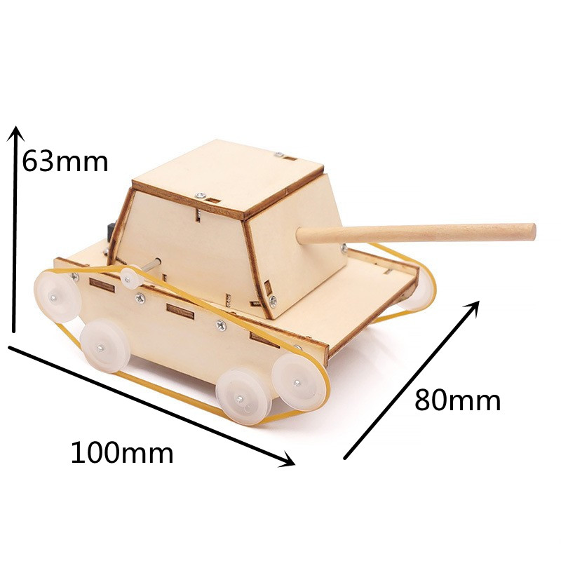 2026 New Fun Diy tank Model Wooden 3d Puzzle Science Experiment Kits Kids Toys
