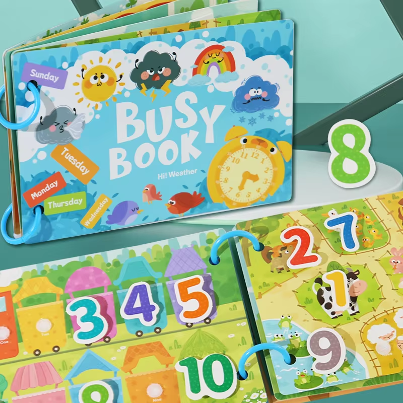 Montessori Early Education Quiet Book Cartoon Autism Sensory Toys Travel Toys for Kids