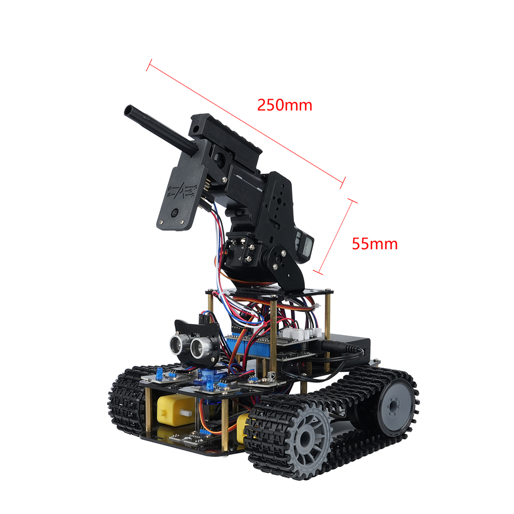 DIY Battle Robot Tank Car Kit Camera Mount Coding Project STEM Learning Gift for Kids Teens Beginners for Arduino
