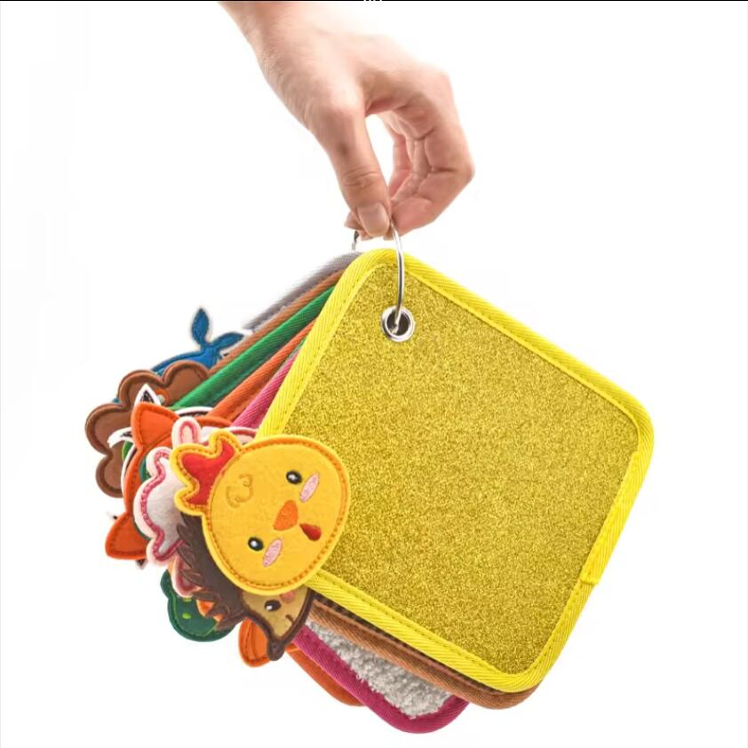 10PCS Sensory Mats for Autistic Children Assorted Tactile Sequin Flip Fabric Sensory Toys for Tactile Play