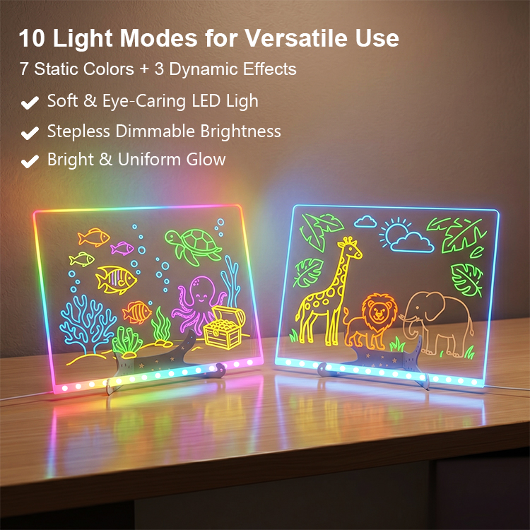 Custom Size USB Type C Powered Soft Eye Care Easy Wipe Reusable Factory Direct Sale Hot Selling LED Drawing Board