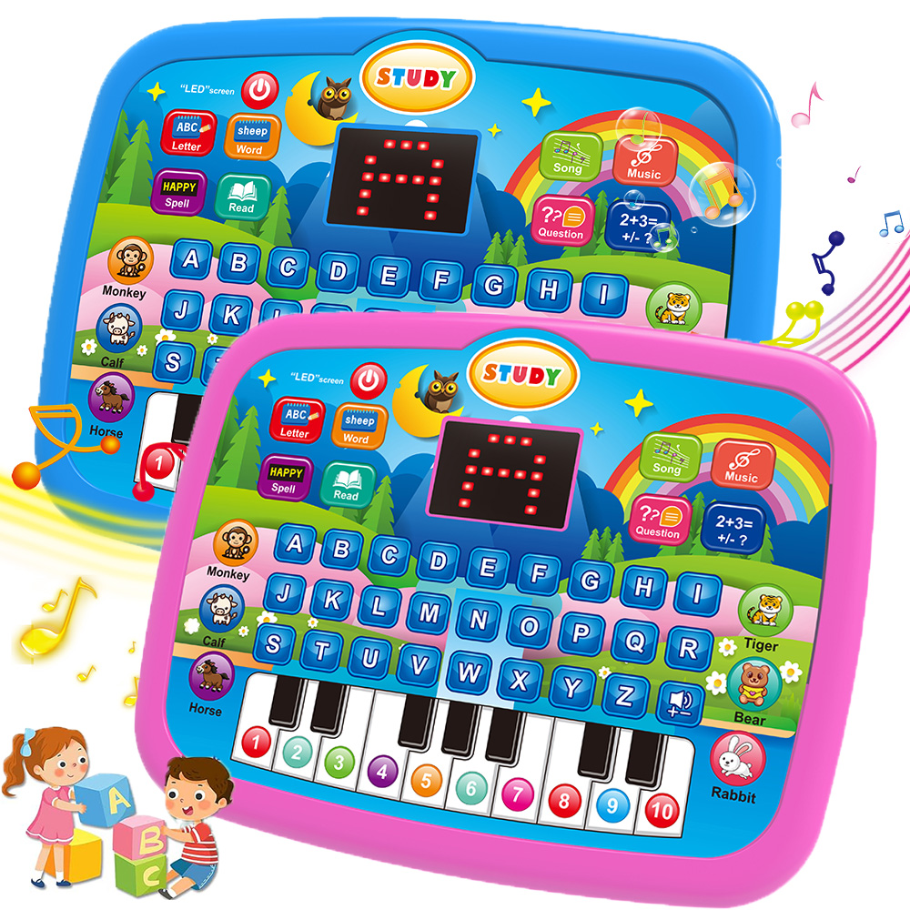Early Educational Mini Electronic Learning Machine Musical Toy for Kids-Multi-functional Plastic Battery Powered Sound Light
