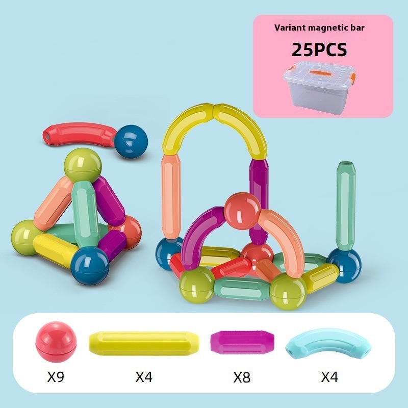 51 Variant Magnetic Rod Children's Assembled Magnetic Building Blocks Early Education Puzzles Factory Stock Wholesale