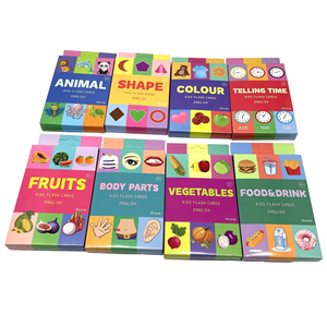 Flash Cards Set Newborn Visual Stimulation Baby Vision Card Animals Vegetables &amp;shape Time Cognitive Cards Learning Toy