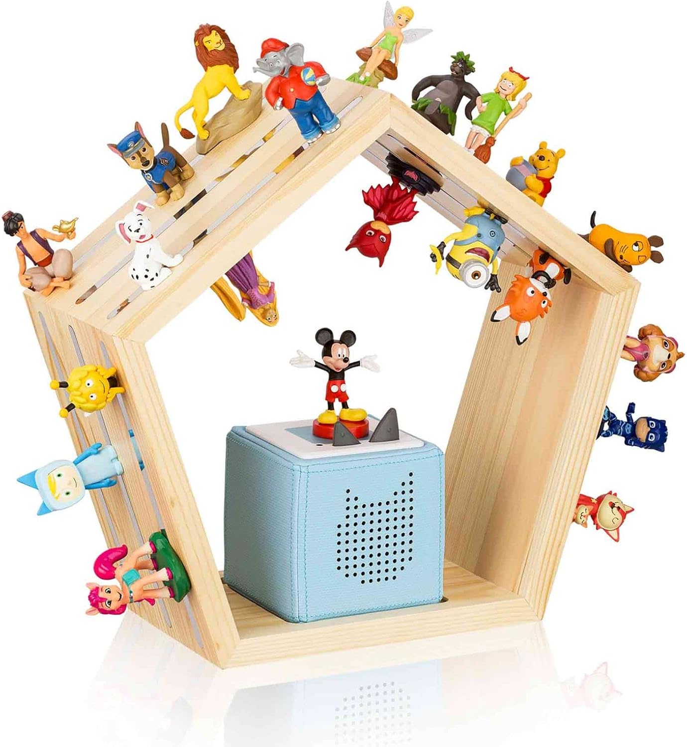 Pentagon Music Box Shelf For Children Magnetic Storage Toniebox Stand Starter Kit Home Decor Toniebox Wall Shelf For Bedroom