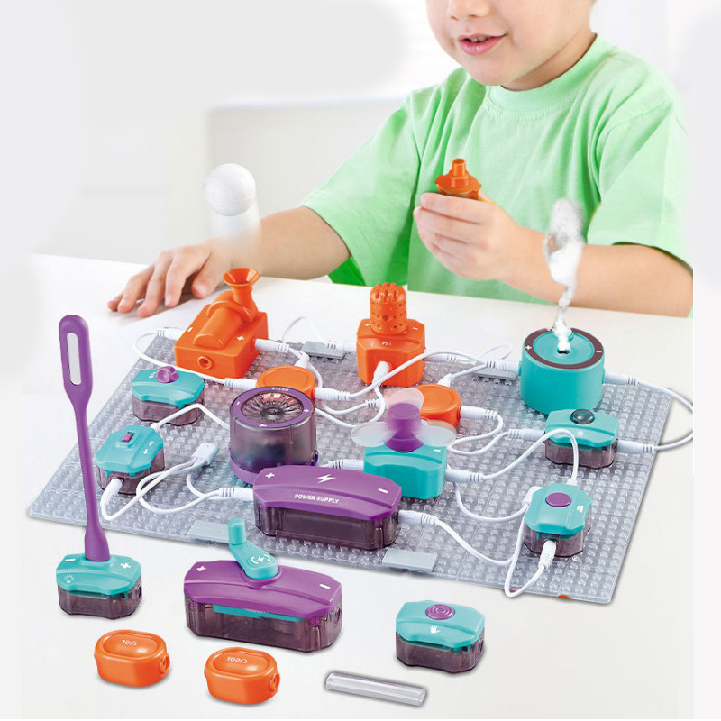 EPT Science Experiment Electronic Technology Block Physhical Electric Circuit Boards Kit Stem Educational Games Toy for Kids