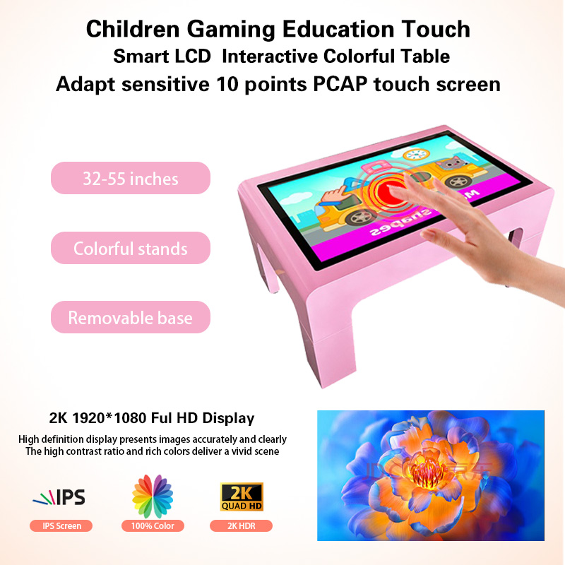 Interactive Teaching Touch Table For Kids With Colorful Learning Cases, Educational Play Table For Children's Early Learning
