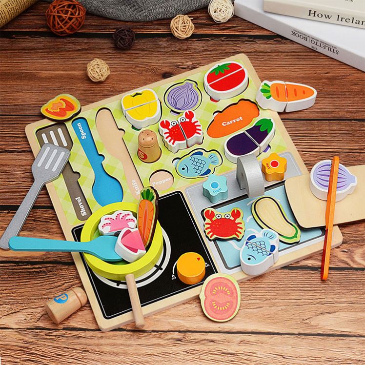 2020 Hot Wooden Educational Toys Double Heat Transfer Printing Wooden Educational Toy