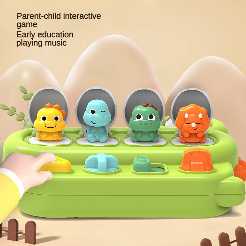 2024 NEW Dinosaur Peekaboo Interactive Game Montessori Baby Learning Toys Baby Product Educational Toys 1-3 Years