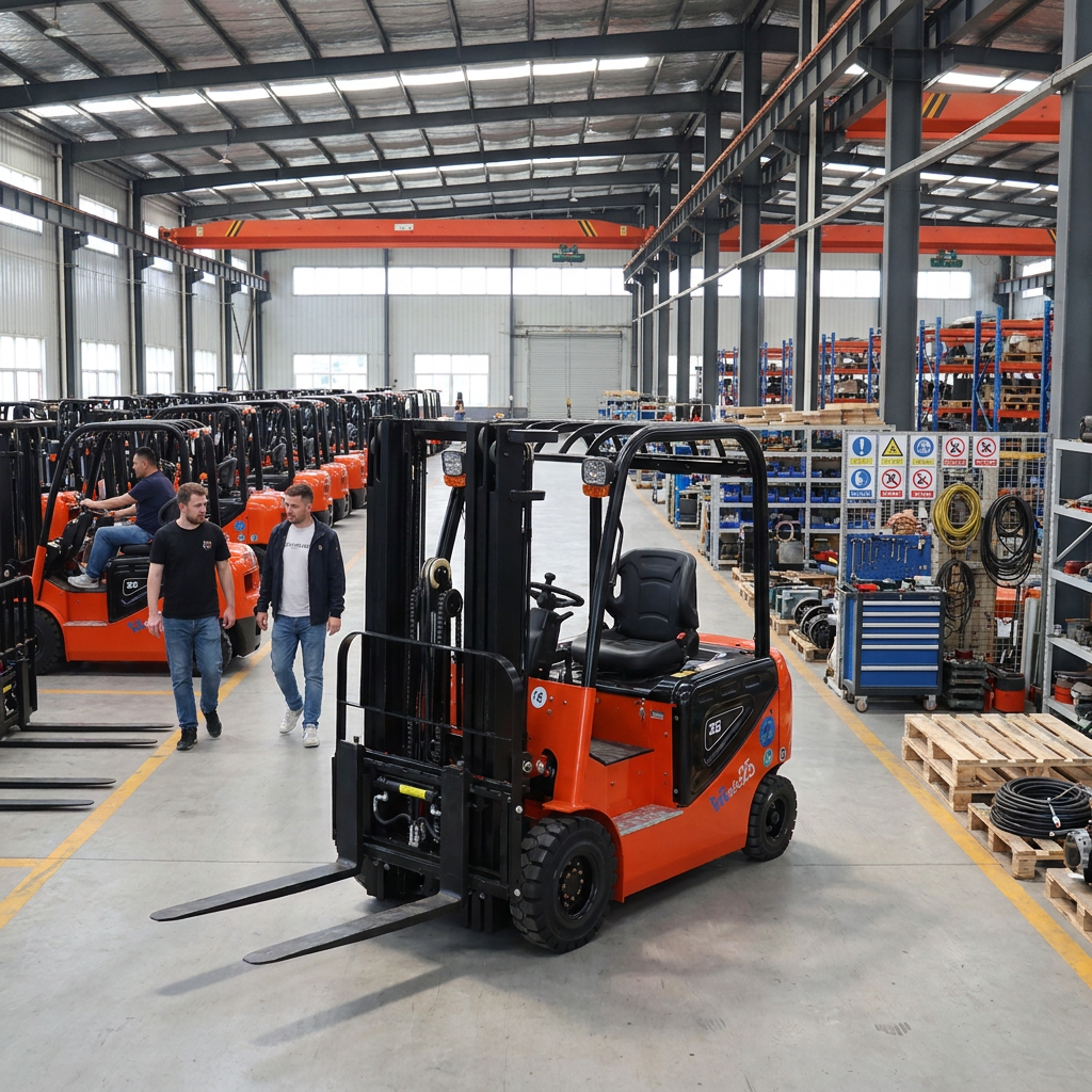 CE EPA 2.5tons Batteries Hydraulic Seat Driving 4x4 Off Road Performance Electric Forklift For Outdoor Site