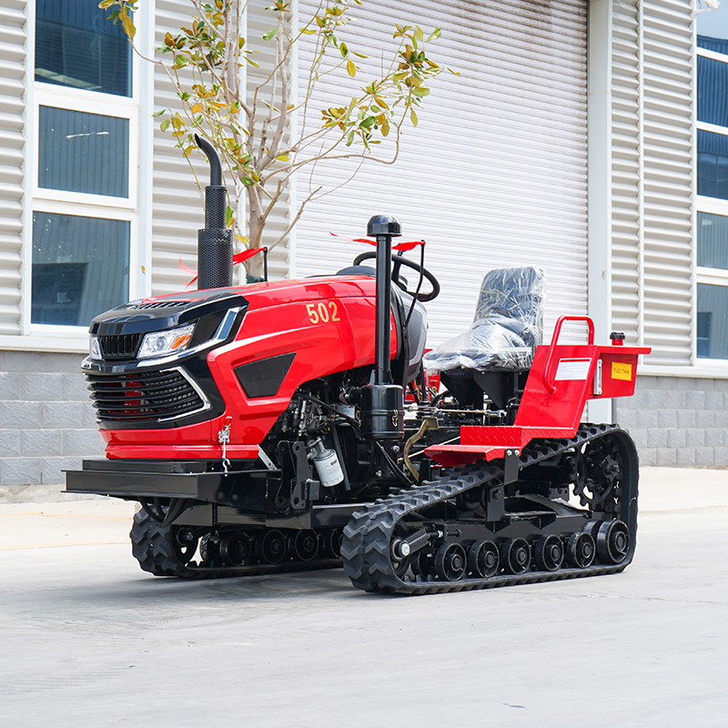 Mini Tracked Tractor Ride-on Tiller Mini Rotary Tiller Agricultural Mini Tractor 50HP with Digging Device