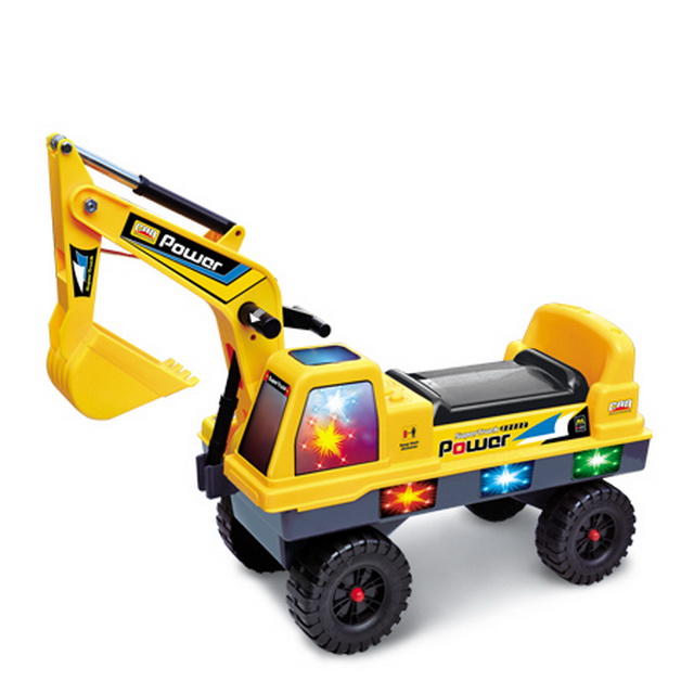 Toddler Baby Toy Construction Vehicles Push Play Vehicles Cartoon Play Excavator and Powered Car