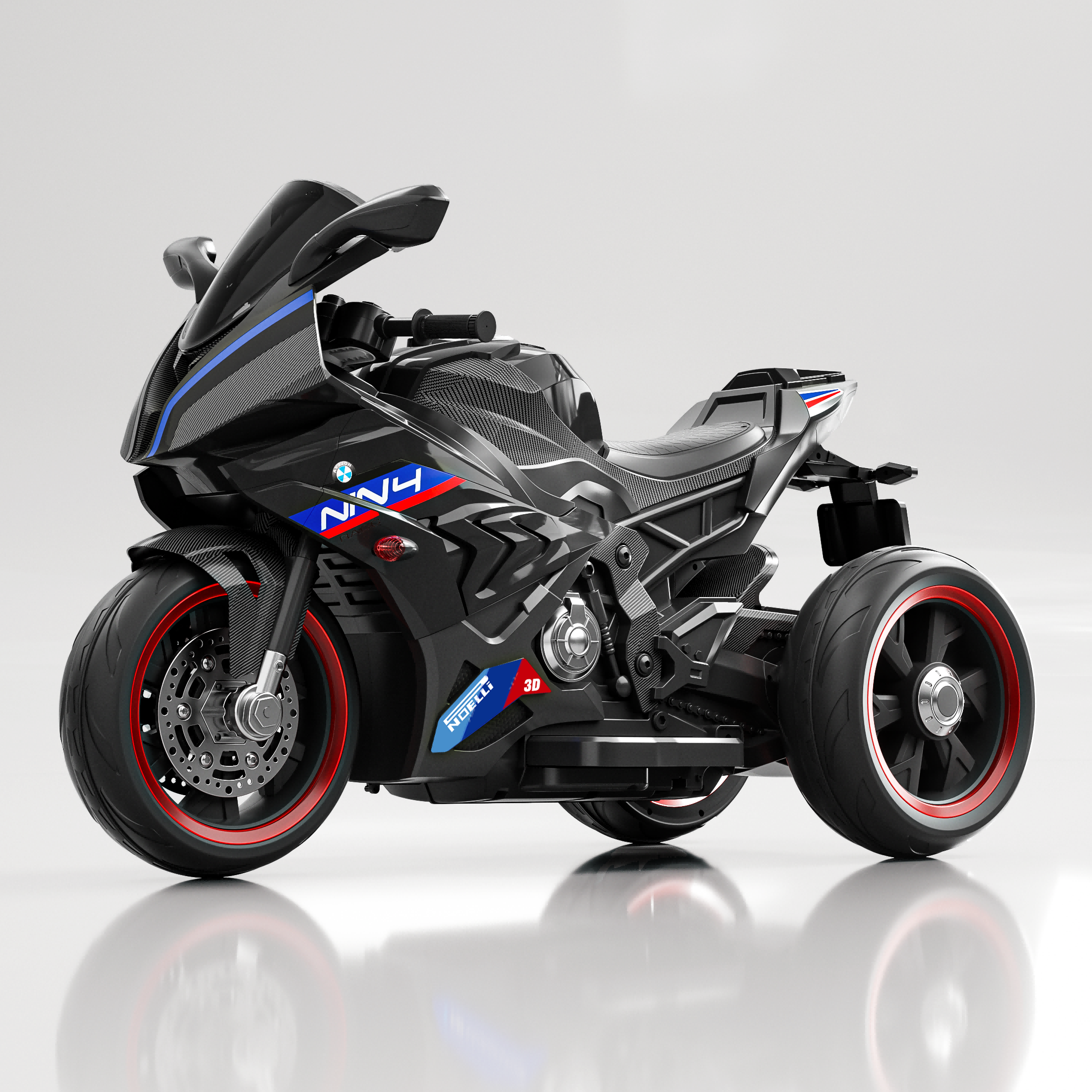 550W Electric Ride-On Motorcycle for Boys 6-13: 12V Battery Powered Bike with Anti-Slip Tires &amp; Training Wheels
