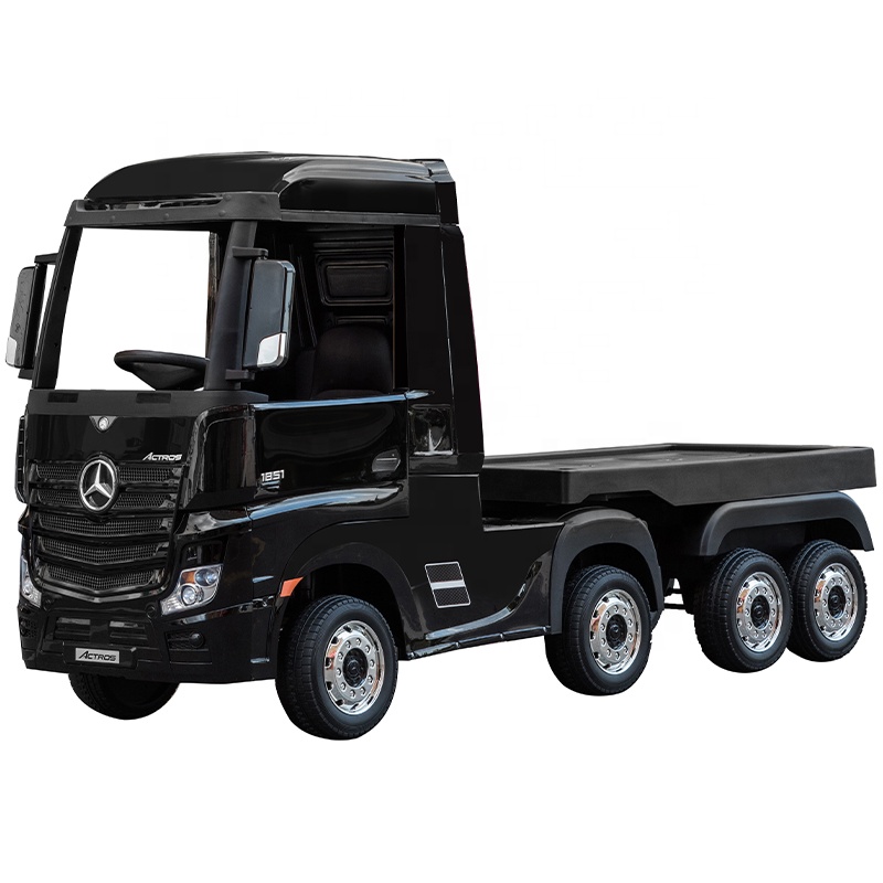 Benz Actros Lorry 2x12v Battery 4WD Electric Parental Controlled Big Kids Ride on Car With Trailers Truck for 10 Years Children