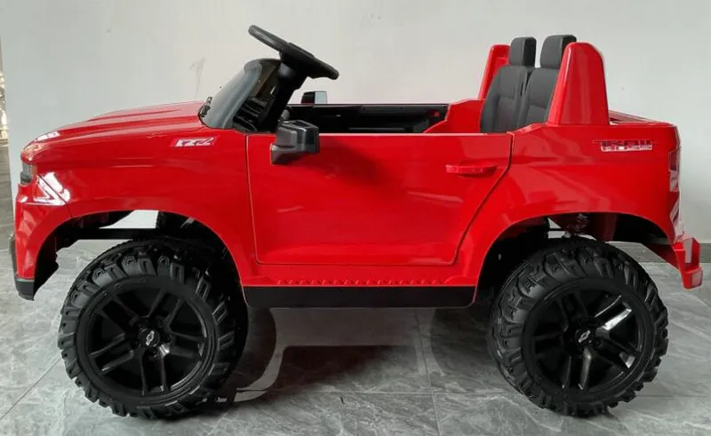 24V Battery Powered Licensed Chevrolet Silverado Kids Ride on Toy Truck Car Electric Vehicle Side View