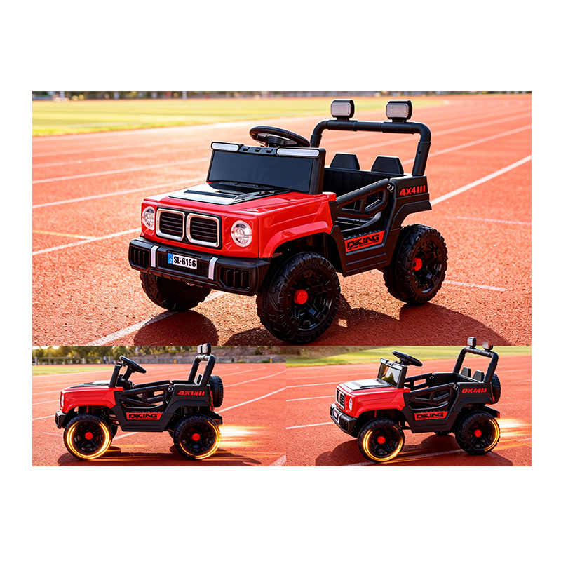 Children Electric Ride-On Car 4 Wheels Double Drive 6V4Ah Motors Early Learning MP3 Player One Button Start Durable PVC 2-4