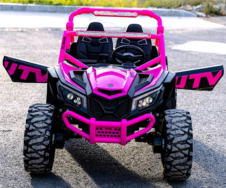 24V Ride on Toys for Kids, Large Seat Ride on UTV Cars with Remote Control, Battery Powered Kids Car Electric Vehicle with 3 Speed, 4 Wheels Spring Suspension