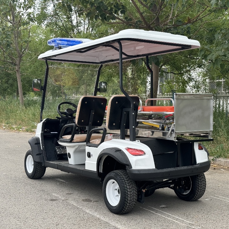 Emergency Ambulance With Stretcher Small Mini Electric Ambulance Golf Cart and Medical Buggy Golf Cart