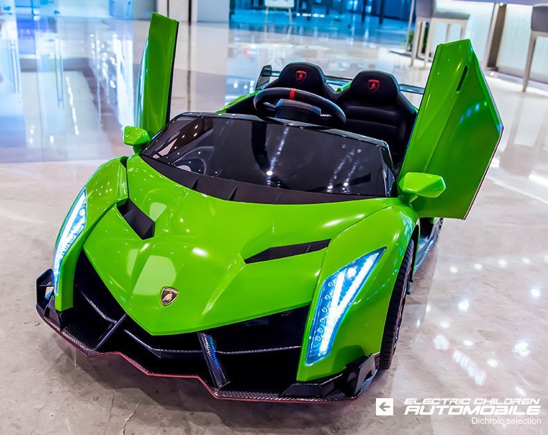 License Product Two Seater Lambo Children's Electric Car Remote Control Baby Sports Car Rechargeable Ride on Car