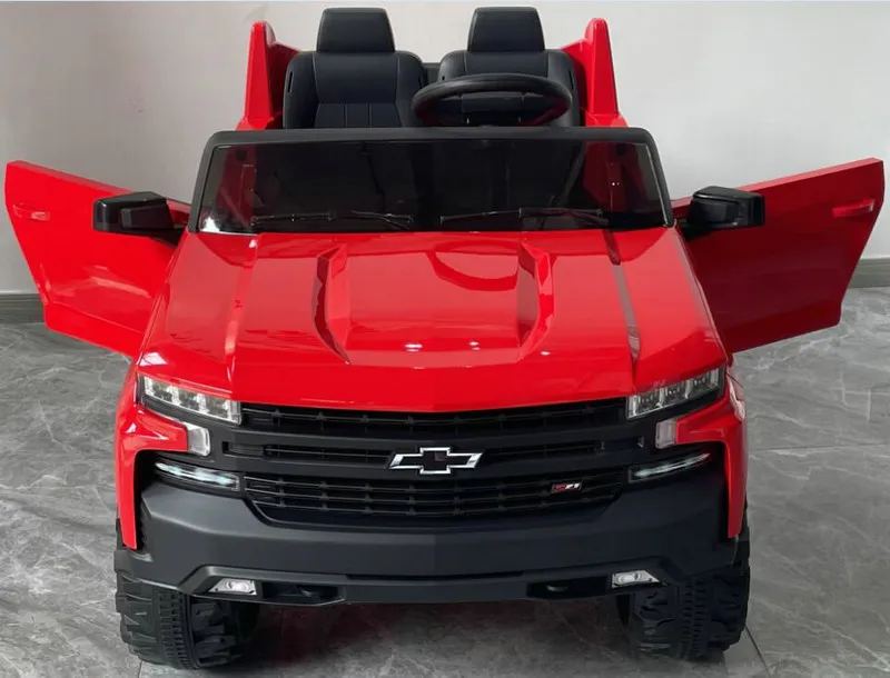 24V Battery Powered Licensed Chevrolet Silverado Kids Ride on Toy Truck Car Electric Vehicle Tail lights