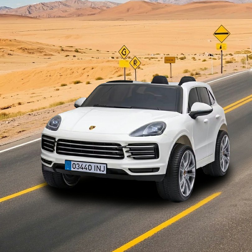 Licensed Porsche Cayenne 12V New Remote-Control 2 Seater Big Electric Children's Vehicle Iron Ride-on Car for 2-7 Years Old