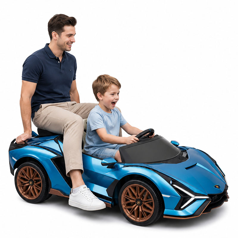 Licensed 24V Parent-Child Ride on Car Kids Electric Sports Car Dual Seat Battery Powered Car for Kids and Parents to Drive