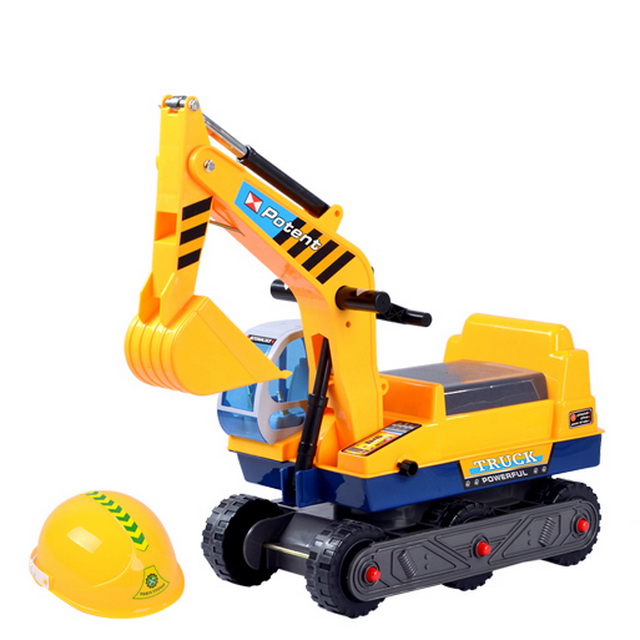 Toddler Baby Toy Construction Vehicles Push Play Vehicles Cartoon Play Excavator and Powered Car