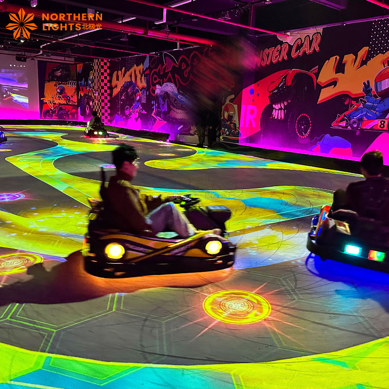 Family Fun Center Interactive Go-Kart Ride-on Game Kids Electric Karting With Immersive Visual Effects