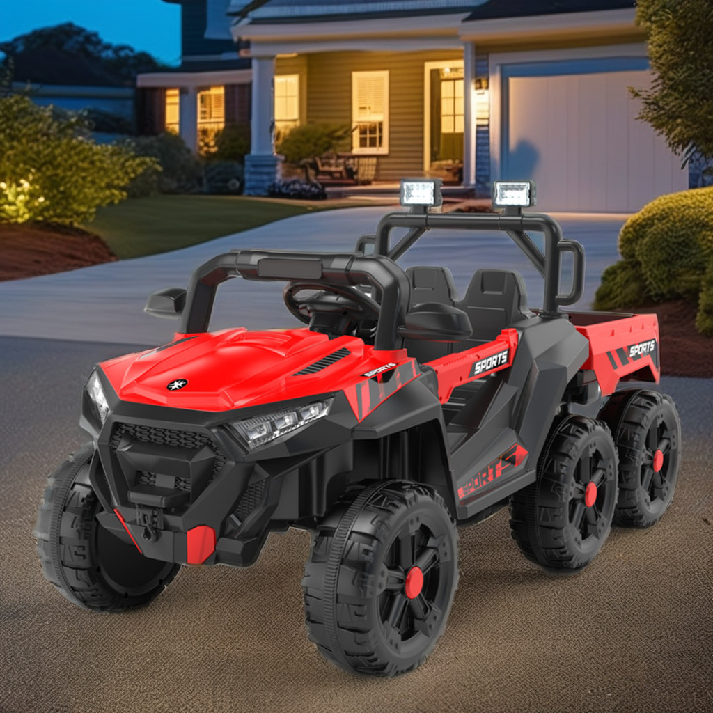 6-Wheel Ride-On Toy Dump Truck for Kids 12V Battery Powered Good Remote Control for Age 2-4 Made of Plastic Material