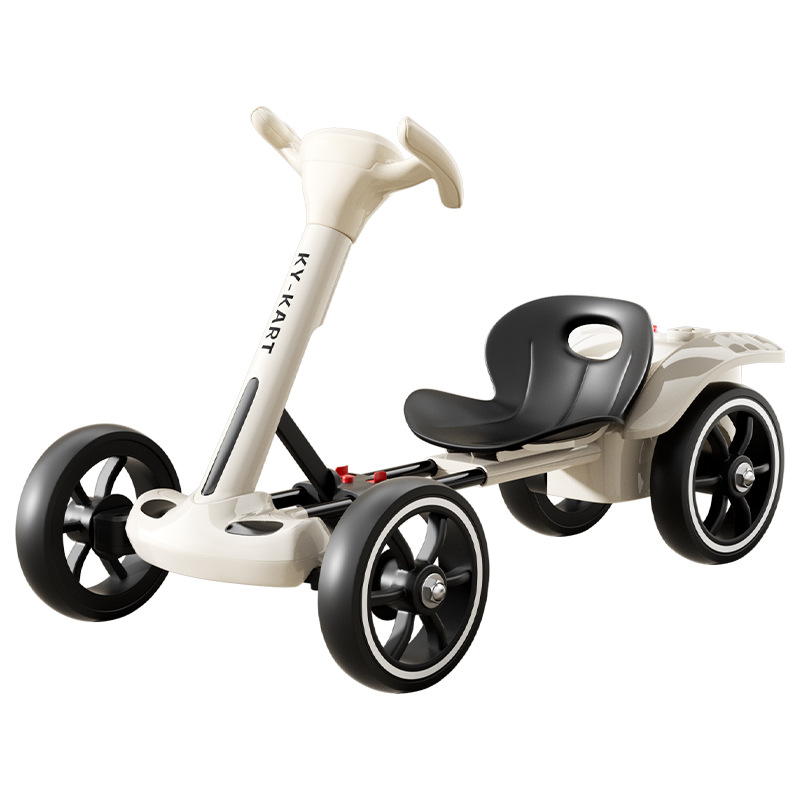 High Quality Foldable Kids Go Kart 4 Wheel Electric Ride on With Music Remote Control for Boys Girls Playground Fun