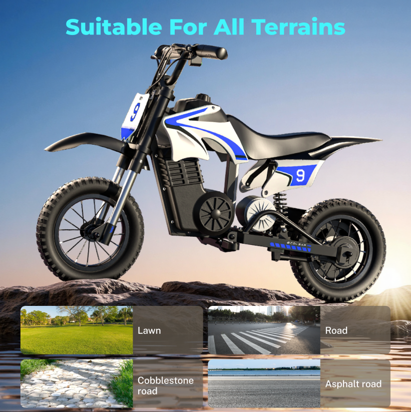 New Arrived Kids Electric Two-Wheel Motorcycle Lithium Battery 350W Rechargeable Off-road Ride-On Scooter
