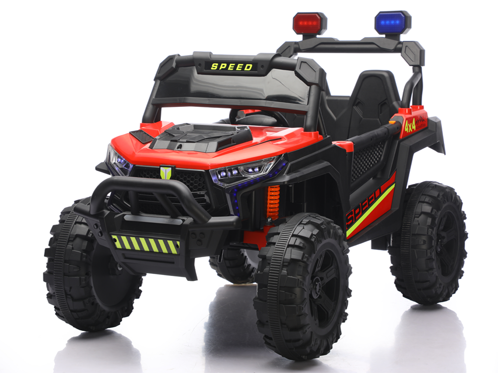 In-stock Huti Children's Electric Four-wheel Off-road Remote Control Ride-On Rocking Toy Car for Kids Unisex Plastic Ages 2-13