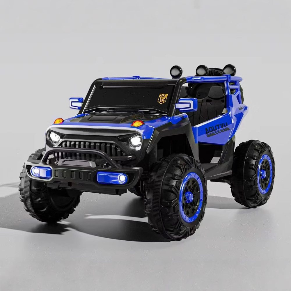 Kids Electric Off Road Vehicle Four Wheel Toy Car with Lights and Sound System for Outdoor Play