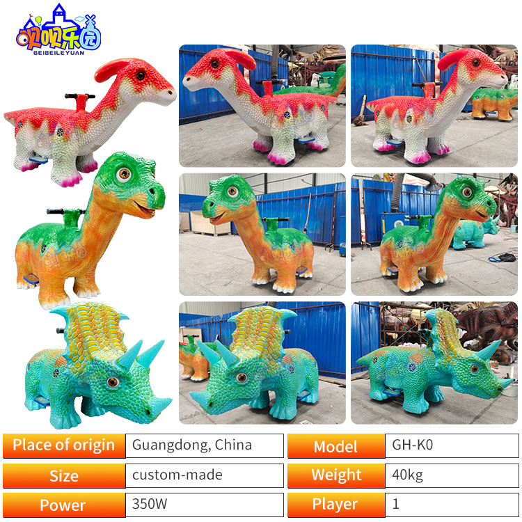 Customized Coin-operated Dinosaur Ride on Vehicle Game Machine with English Support for Commercial Amusement Parks and 1 Player