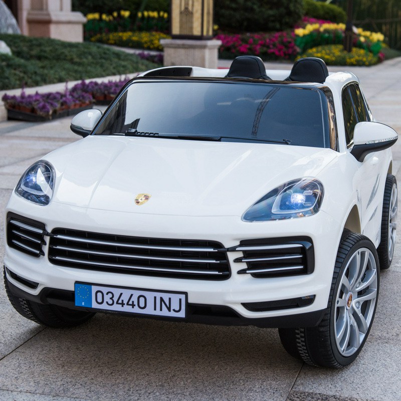 Licensed Porsche Cayenne 12V New Remote-Control 2 Seater Big Electric Children's Vehicle Iron Ride-on Car for 2-7 Years Old