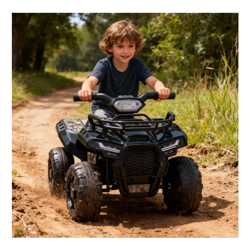 Stylish TOYSRUNNER ROC1029 Electric Ride-On Car Double Drive Early Education Kids Battery Powered Plastic Toy MP3 Music Lights
