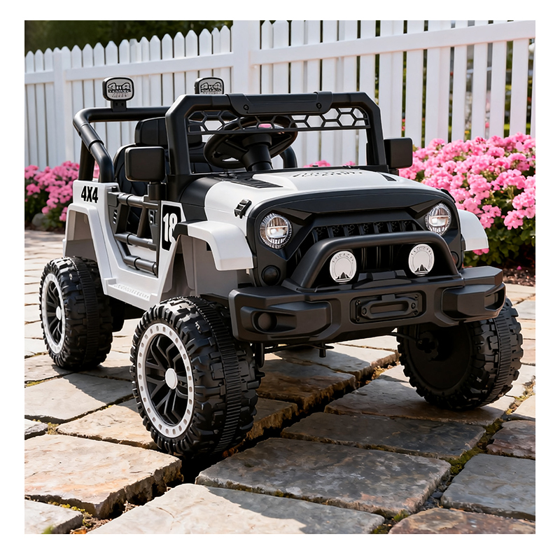 Baby Electric Double Drive Ride-On Car MP3 Music Player Custom Design Push Handle Smooth Rolling Wheels Plastic Body Indoor