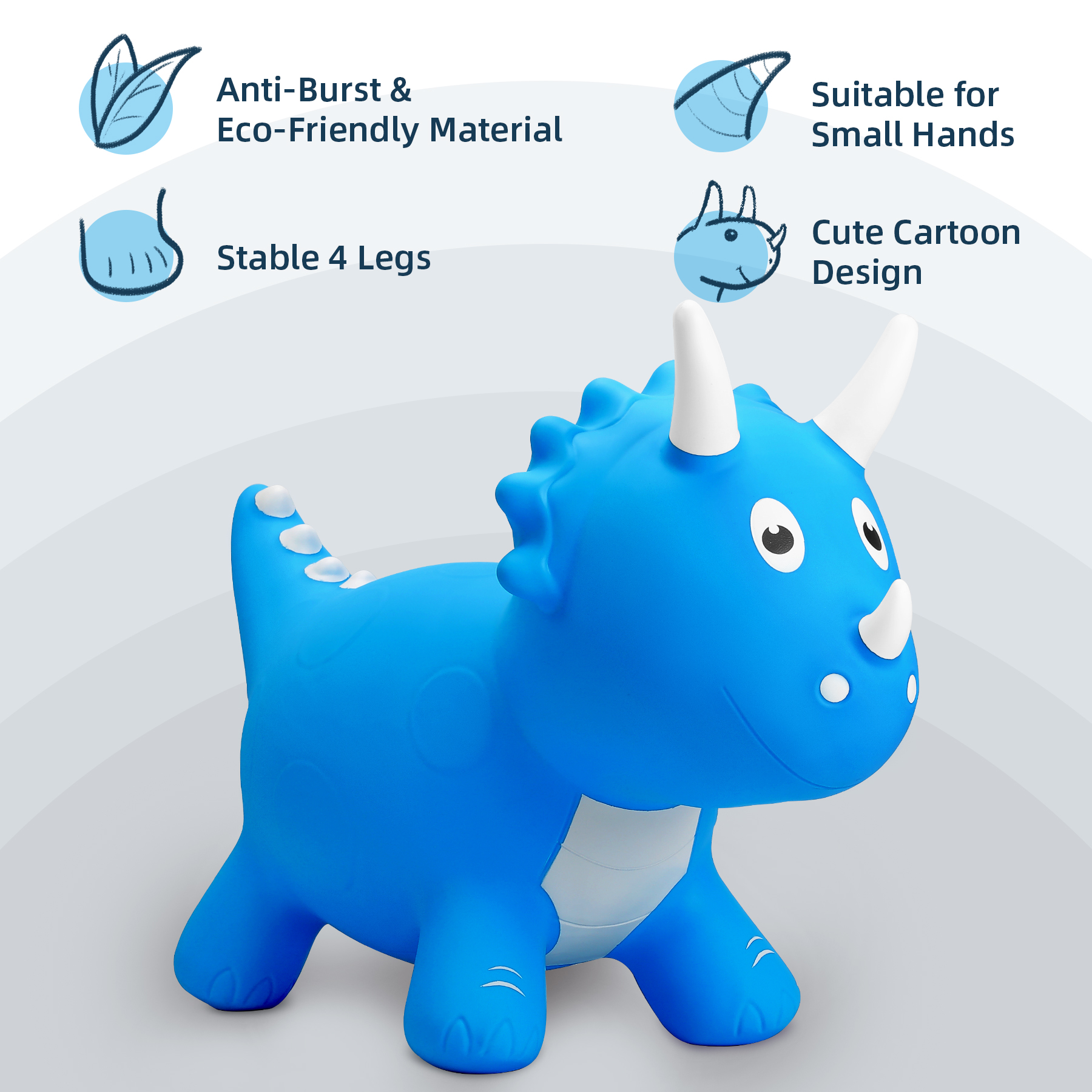 Ride on Toy Animals Custom Inflatable Soft Play Toys Bouncy Animal Hopper Bouncy Hoppers
