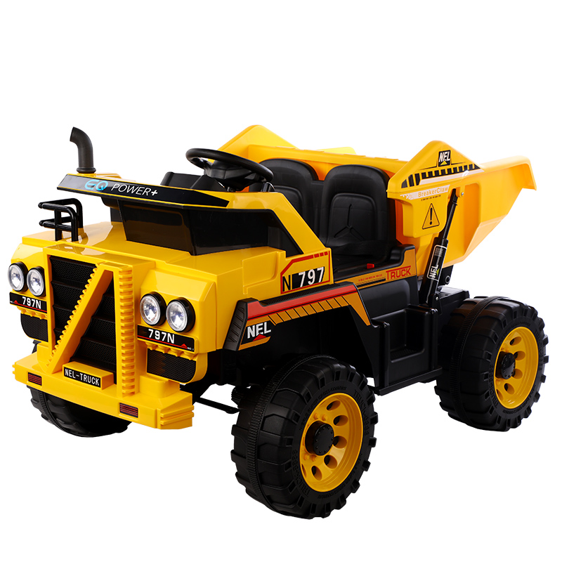Large Electric 12V Construction Truck and Excavator Cars Ride-On Toy for Kids Aged 11+ Years Battery Powered for Ages 2-4
