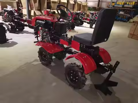 Professional 4-Wheel Ride-On Cultivator Leading-Edge Technology Tractor 2WD 12 HP Gear Drive Core Engine Component for Farm Use