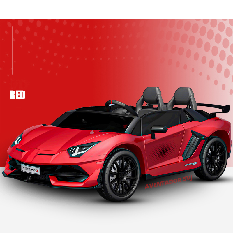 Licensed SVJ Kids Electric Ride-On Car with Two Seats 12V Battery Operated for Children Rc Car
